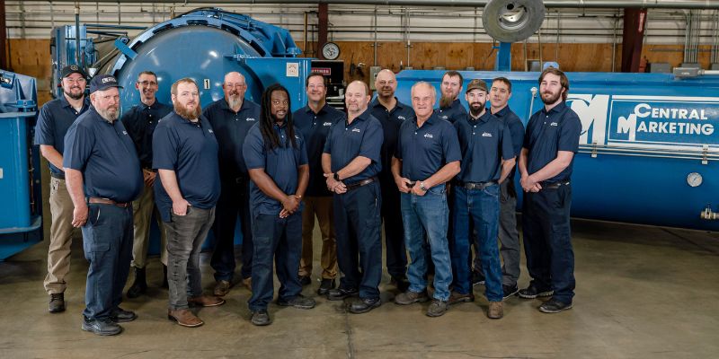 Central Marketing Service Team in the warehouse